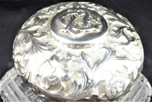 CHARLES ASPREY SILVER AND GLASS PERFUMEDECANTER BOTTLE 1884 - ADDITIONAL PHOTO 2