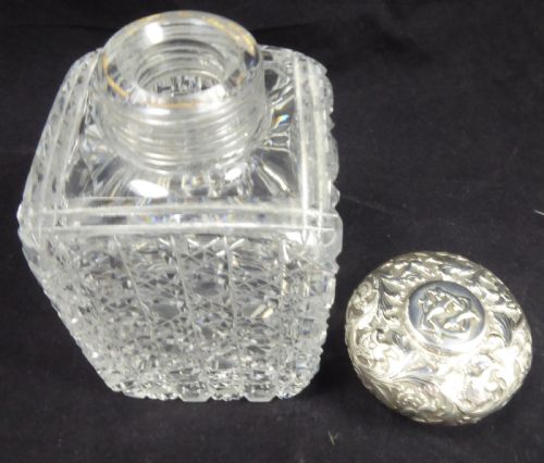 CHARLES ASPREY SILVER AND GLASS PERFUMEDECANTER BOTTLE 1884 - ADDITIONAL PHOTO 7
