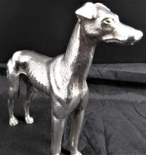 LARGE SOLID SILVER GREYHOUND DOG 195060'S - ADDITIONAL PHOTO 4