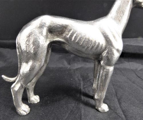 LARGE SOLID SILVER GREYHOUND DOG 195060'S - ADDITIONAL PHOTO 5