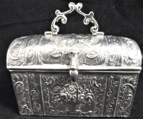SOLID SILVER DUTCH CASKET 195060'S - ADDITIONAL PHOTO 1