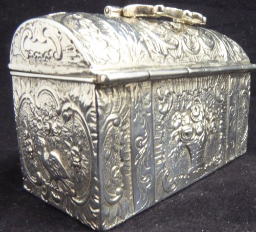 SOLID SILVER DUTCH CASKET 195060'S - ADDITIONAL PHOTO 4