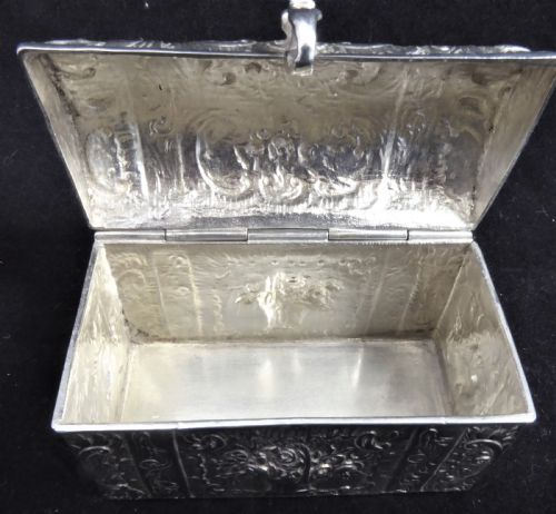 SOLID SILVER DUTCH CASKET 195060'S - ADDITIONAL PHOTO 5