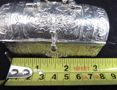 SOLID SILVER DUTCH CASKET 195060'S - ADDITIONAL PHOTO 6