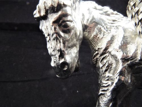 RARE LARGE SOLID SILVER DONKEY 1930'S - ADDITIONAL PHOTO 3