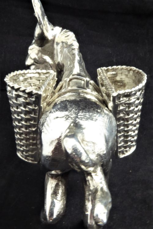 RARE LARGE SOLID SILVER DONKEY 1930'S - ADDITIONAL PHOTO 7