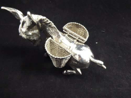 RARE LARGE SOLID SILVER DONKEY 1930'S - ADDITIONAL PHOTO 11