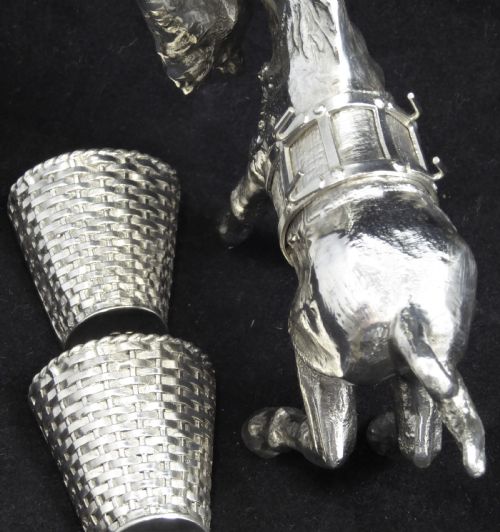 RARE LARGE SOLID SILVER DONKEY 1930'S - ADDITIONAL PHOTO 13