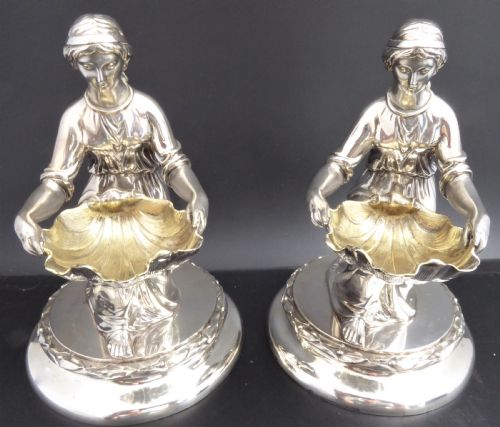 EXTREMELY RARE PAIR SOLID SILVER 1851 CHARLES AND GEORGE FOX - ADDITIONAL PHOTO 1