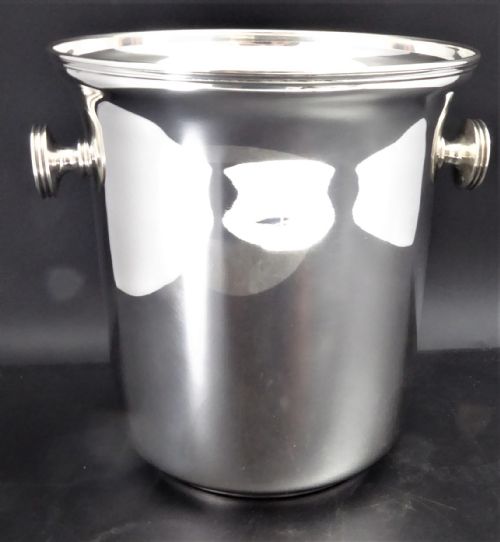 solid silver heavy ice bucket 1900's - CATEGORY: ANTIQUE SILVER - DATED 1900