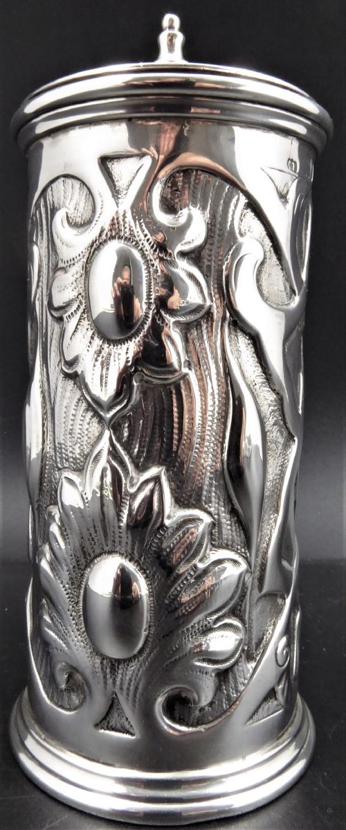 rare solid silver art nouveau sugar caster 1899 - CATEGORY: ANTIQUE SILVER - DATED 1890