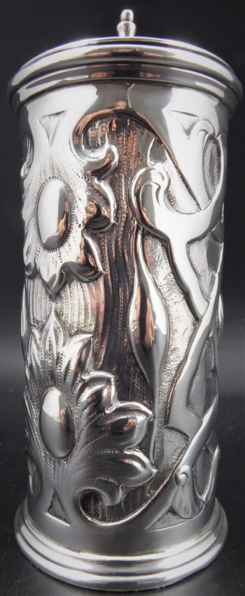 RARE SOLID SILVER ART NOUVEAU SUGAR CASTER 1899 - ADDITIONAL PHOTO 2