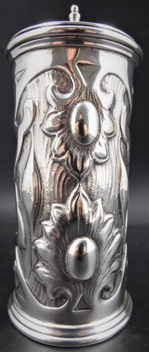 RARE SOLID SILVER ART NOUVEAU SUGAR CASTER 1899 - ADDITIONAL PHOTO 3