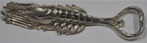 RARE SOLID SILVER LOBSTER BOTTLE OPENER - ADDITIONAL PHOTO 2