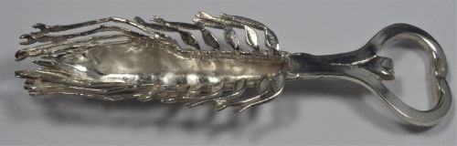 RARE SOLID SILVER LOBSTER BOTTLE OPENER - ADDITIONAL PHOTO 4