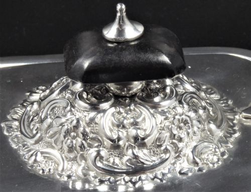 STUNNING SOLID SILVER 3 PCE TEA SET 1902 - ADDITIONAL PHOTO 4
