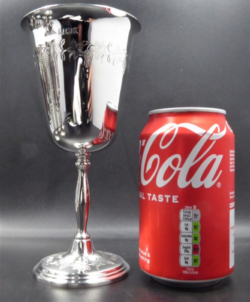 SOLID SILVER SET OF 6 WINE GOBLET - ADDITIONAL PHOTO 1