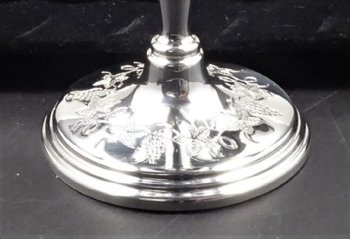 SOLID SILVER SET OF 6 WINE GOBLET - ADDITIONAL PHOTO 6