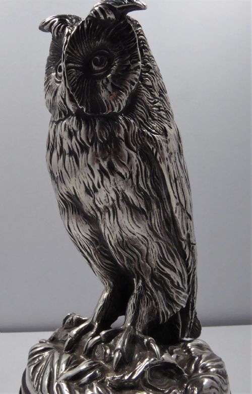 RARE SOLID SILVER MAPPIN AND WEBB OWL - ADDITIONAL PHOTO 2