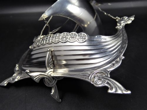 SOLID SILVER SCANDINAVIAN BOAT - ADDITIONAL PHOTO 8