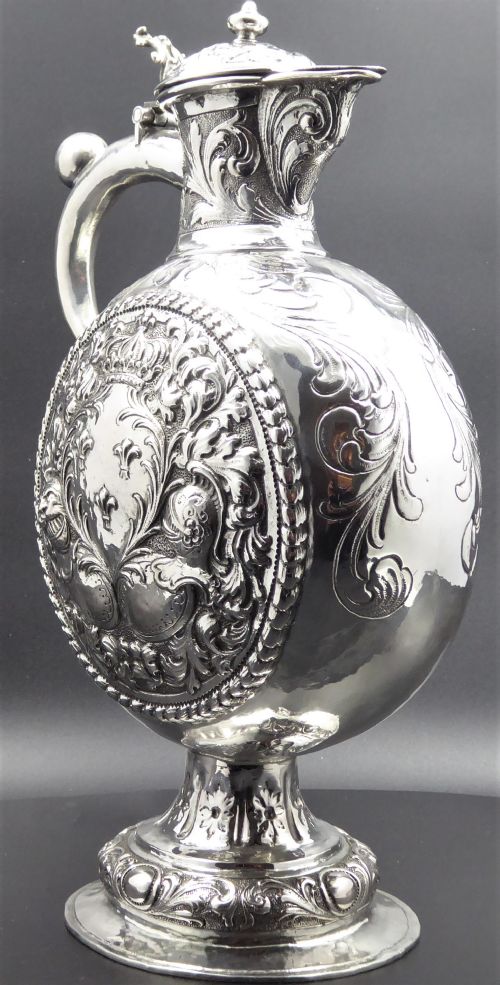 RARE DUTCH SOLID SILVER EWER - ADDITIONAL PHOTO 7