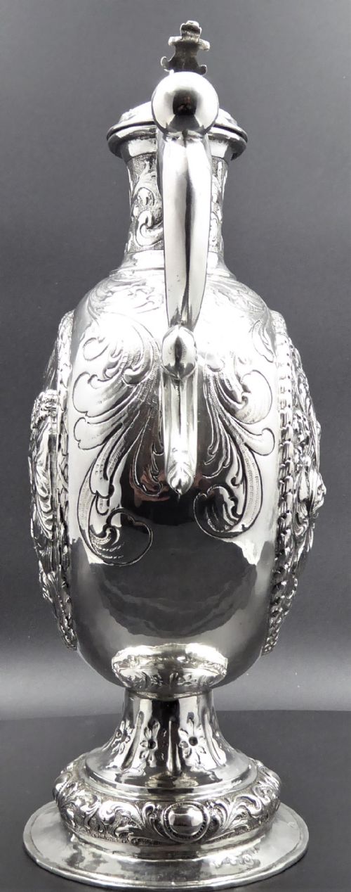 RARE DUTCH SOLID SILVER EWER - ADDITIONAL PHOTO 9