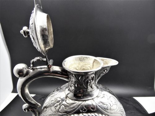 RARE DUTCH SOLID SILVER EWER - ADDITIONAL PHOTO 10