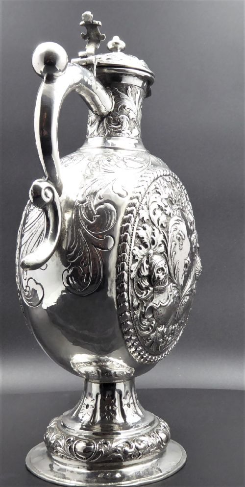 RARE DUTCH SOLID SILVER EWER - ADDITIONAL PHOTO 16