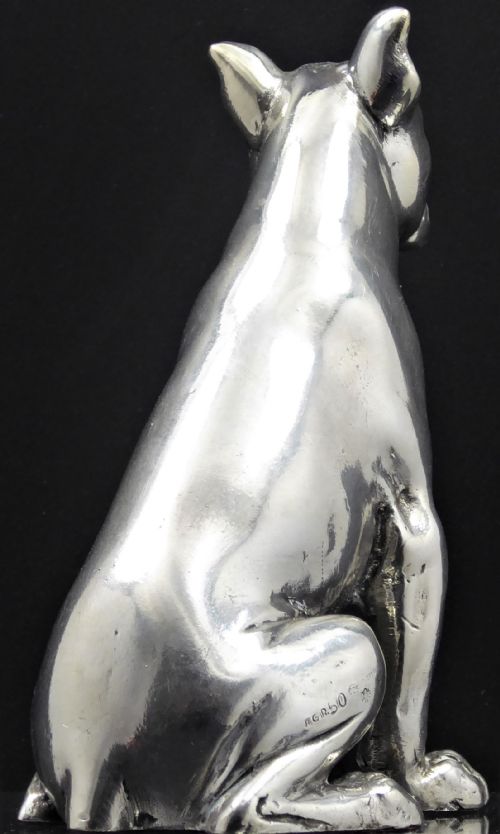 925 SILVER LARGE FIGURE OF A BOXER DOG - ADDITIONAL PHOTO 6