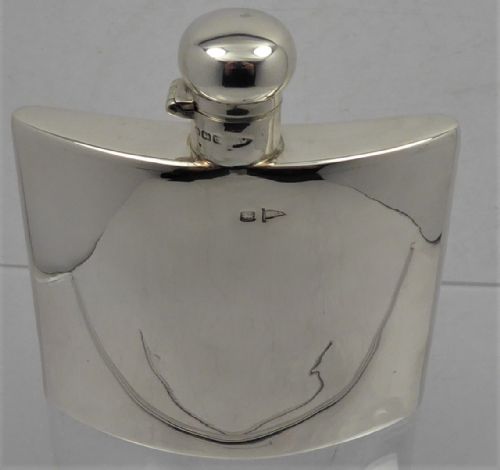 solid silver hip flask 1914 - CATEGORY: ANTIQUE SILVER - DATED 1910