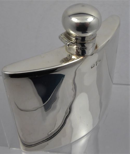SOLID SILVER HIP FLASK 1914 - ADDITIONAL PHOTO 7