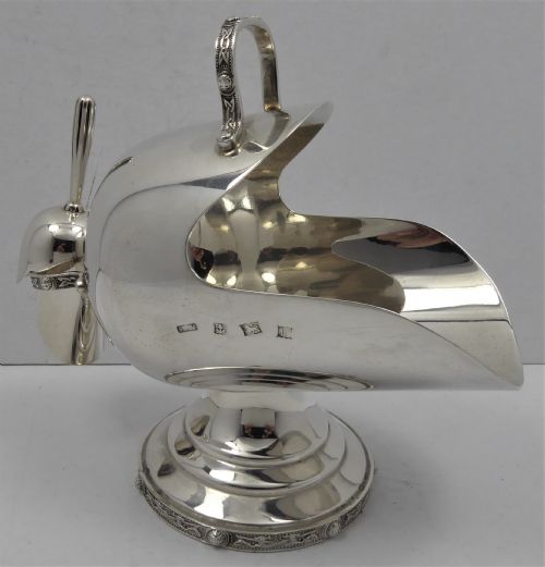 fantastic solid silver large sugar scuttle - CATEGORY: ANTIQUE SILVER - DATED 1960
