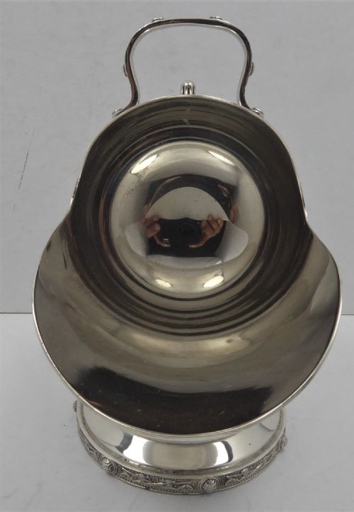 FANTASTIC SOLID SILVER LARGE SUGAR SCUTTLE - ADDITIONAL PHOTO 4
