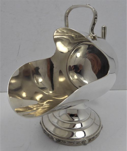 FANTASTIC SOLID SILVER LARGE SUGAR SCUTTLE - ADDITIONAL PHOTO 5