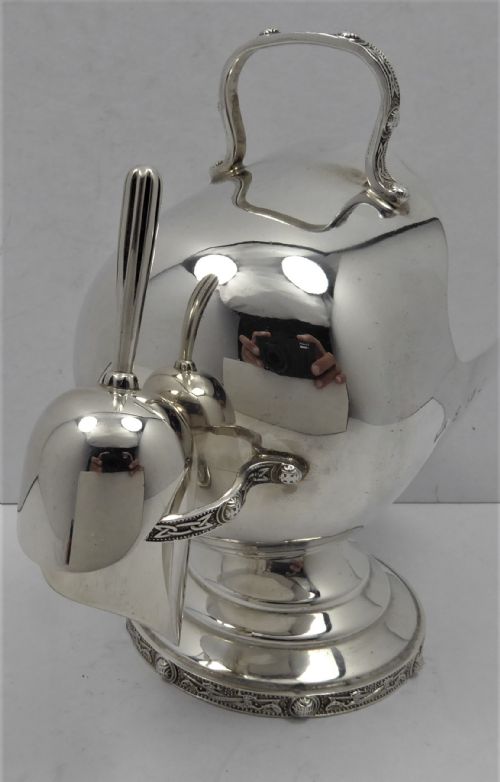 FANTASTIC SOLID SILVER LARGE SUGAR SCUTTLE - ADDITIONAL PHOTO 6