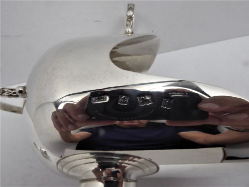 FANTASTIC SOLID SILVER LARGE SUGAR SCUTTLE - ADDITIONAL PHOTO 7