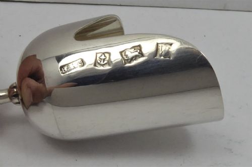 FANTASTIC SOLID SILVER LARGE SUGAR SCUTTLE - ADDITIONAL PHOTO 11