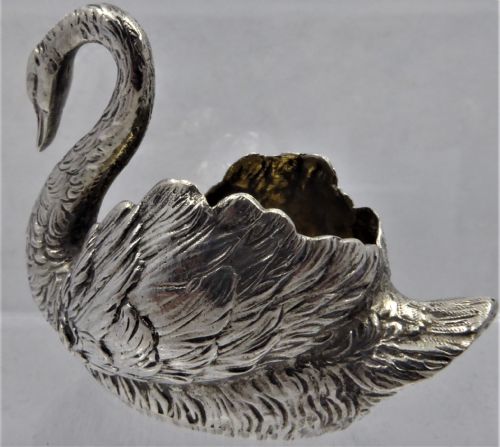 SOLID SILVER GERMAN SWAN FIGURE CIRCA 1900 - ADDITIONAL PHOTO 2