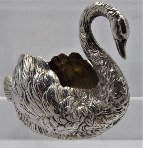 SOLID SILVER GERMAN SWAN FIGURE CIRCA 1900 - ADDITIONAL PHOTO 3