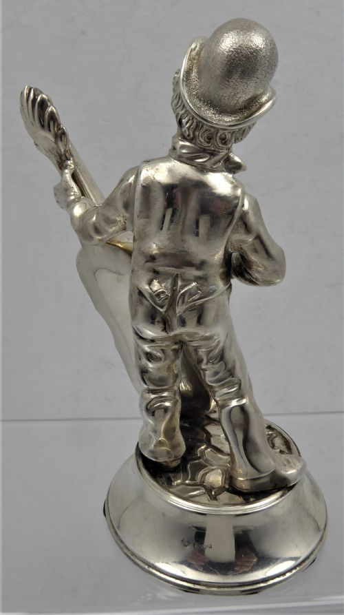 SOLID CAST SILVER MUSCIAN FIGURE - ADDITIONAL PHOTO 2