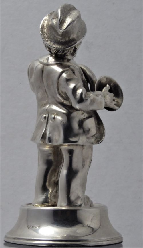 SOLID CAST SILVER MUSICIAN - ADDITIONAL PHOTO 2