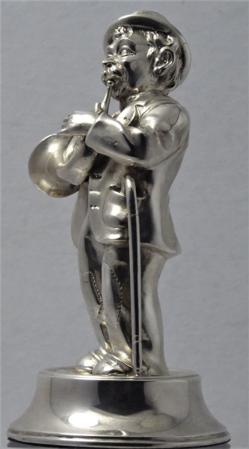 SOLID CAST SILVER MUSICIAN - ADDITIONAL PHOTO 4