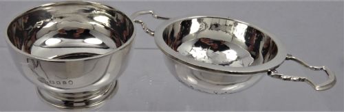 SOLID SILVER TEA STRAINER AND BOWL 1935 - ADDITIONAL PHOTO 6