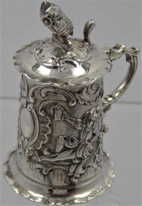 solid silver miniature tankard chester 1907 - CATEGORY: ANTIQUE SILVER - DATED 1900