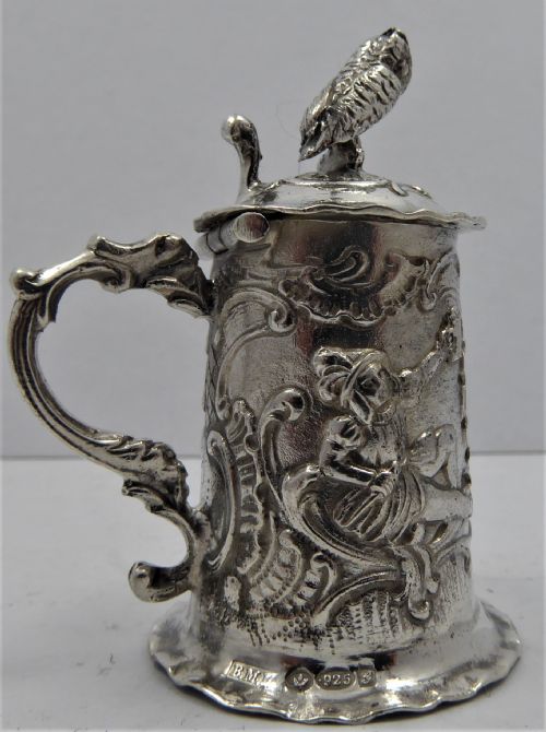 SOLID SILVER CHESTER MINIATURE TANKARD 1907 - ADDITIONAL PHOTO 3