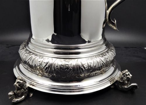 SOLID SILVER HUMONGOUS TANKARD AND STAND 1913 - ADDITIONAL PHOTO 1