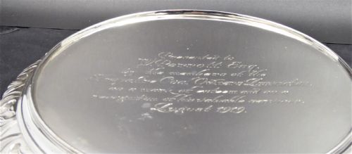 SOLID SILVER HUMONGOUS TANKARD AND STAND 1913 - ADDITIONAL PHOTO 7