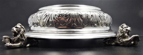 SOLID SILVER HUMONGOUS TANKARD AND STAND 1913 - ADDITIONAL PHOTO 9