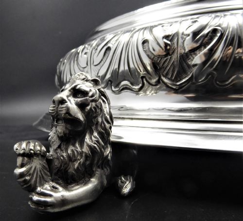 SOLID SILVER HUMONGOUS TANKARD AND STAND 1913 - ADDITIONAL PHOTO 10