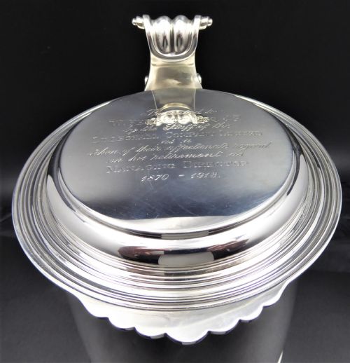 SOLID SILVER HUMONGOUS TANKARD AND STAND 1913 - ADDITIONAL PHOTO 16